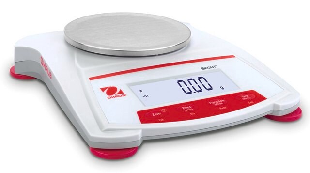 Ohaus&#174; Scout&#174; Portable Balance Model SKX222, weighing capacity 220&#160;g, resolution: 0.01&#160;g, AC/DC input 230 V, universal plug set