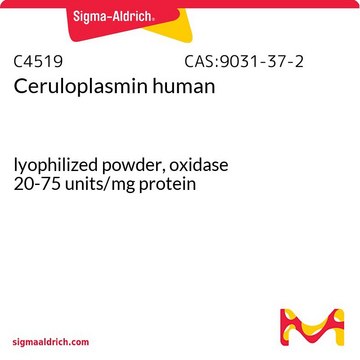 セルロプラスミン ヒト lyophilized powder, oxidase 20-75&#160;units/mg protein