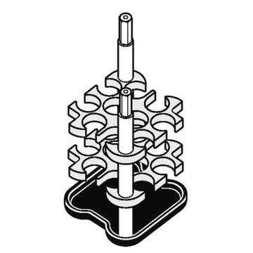 Adapter for Eppendorf&#174; A-4-38 Rotor holds 10 x 5-7 mL round-bottom tubes, for use with 90 mL rectangular bucket, pkg of 2&#160;ea