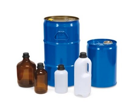 Plastic bottle, 1 l S 40 cap (in approved UN transport box)