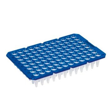 Eppendorf twin.tec&#174; PCR Plates 96 divisible, unskirted, blue piston, conical bottom colorless wells, blue, capacity 250&#160;&#956;L, unskirted, divisible, pkg of 20&#160;ea