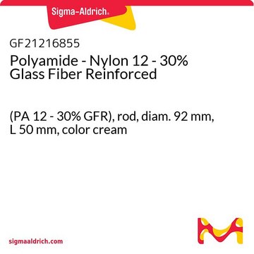 Polyamide - Nylon 12 - 30% Glass Fiber Reinforced (PA 12 - 30% GFR), rod, diam. 92&#160;mm, L 50&#160;mm, color cream