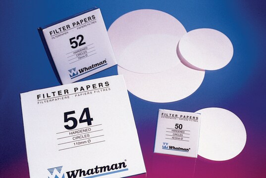 Whatman&#174; quantitative filter paper, hardened low-ash, Grade 50 sheets, L × W 460&#160;mm × 570&#160;mm, pack of 100