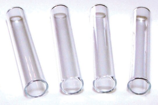 Certified glass inserts for 12 x 32 mm, large opening vials volume 0.35&#160;mL, clear glass insert (flat bottom), O.D. × H 6&#160;mm × 31&#160;mm, pkg of 100&#160;ea