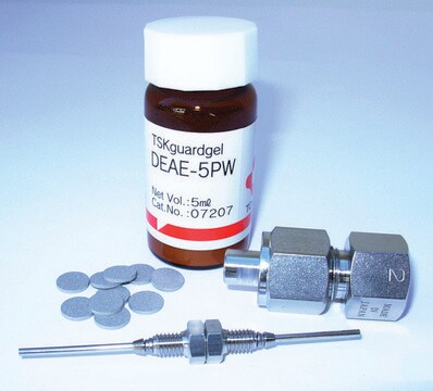 TSKgel&#174; DEAE-5PW Schutzvorrichtungen und Schutz-Gel-Kits phase DEAE (diethylaminoethyl), L × I.D. 2.5&#160;cm × 6&#160;mm, 20&#160;&#956;m particle size