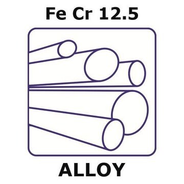 Stainless Steel - AISI 410 alloy, FeCr12.5 200mm rod, 9.5mm diameter