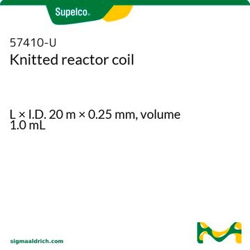 Knitted reactor coil L × I.D. 20&#160;m × 0.25&#160;mm, volume 1.0&#160;mL