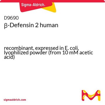 &#946;-デフェンシン2 ヒト recombinant, expressed in E. coli, lyophilized powder (from 10 mM acetic acid)