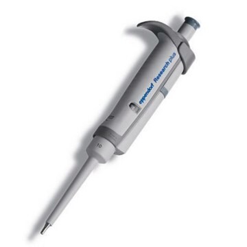 Eppendorf&#174; Research plus G, Basic single-channel, fixed, volume 10&#160;&#956;L, medium gray