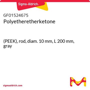 Polyetheretherketone (PEEK), rod, diam. 10&#160;mm, L 200&#160;mm, gray