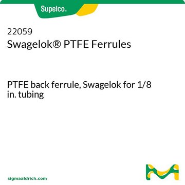 PTFE製フェラル PTFE back ferrule, Swagelok for 1/8 in. tubing