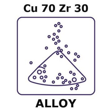 Copper-zirconium alloy, Cu70Zr30 powder, 150micron max. particle size, alloy pre-cursor, 100g