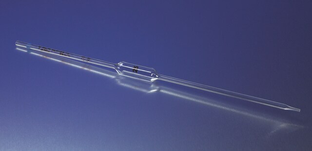 Pyrex&#174; volumetric pipette, certified, to contain, to deliver, Class A volume 1&#160;mL