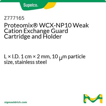 Proteomix&#174; WCX-NP10 Weak Cation Exchange Guard Cartridge and Holder L × I.D. 1&#160;cm × 2&#160;mm, 10&#160;&#956;m particle size, stainless steel