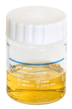 Tryptic Soy Broth Ready-to-use Bottles USP 71, EP 2.6.1, JP 4.06, bottle capacity 275&#160;mL, bottle filling volume 90&#160;mL, closure type, wide neck, box of 6&#160;bottles, sterile; autoclaved, suitable for sterility testing