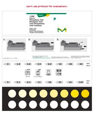 Test fosforanowy colorimetric, 1.0-40&#160;mg/L (PO4-P), 3.1-123&#160;mg/L (PO43-), for use with MQUANT&#174;