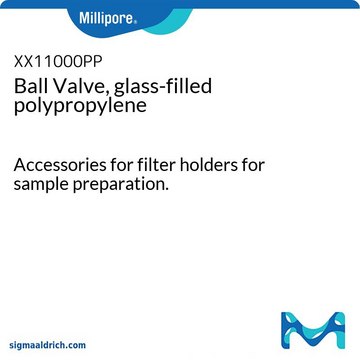 Ball Valve, glass-filled polypropylene Accessories for filter holders for sample preparation.