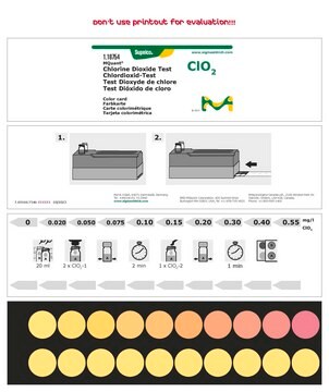 Test dwutlenku chloru colorimetric, 0.020-0.55&#160;mg/L (ClO2), for use with MCOLORTEST&#174;