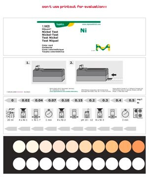 Nickeltest colorimetric, 0.02-0.5&#160;mg/L (Ni), for use with MQUANT&#174;