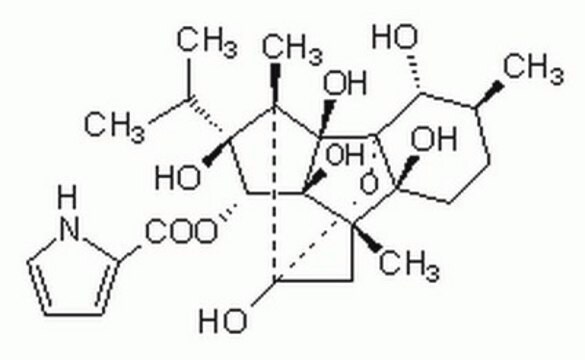 利阿诺定，高纯度 Naturally occurring alkaloid that blocks the release of Ca2+ from the sarcoplasmic reticulum.