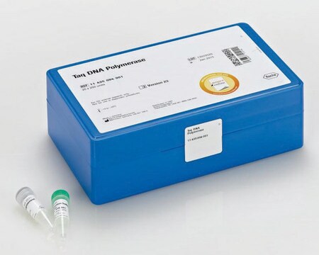 Taq DNA Polymerase、5 U/μL optimum pH ~9.0 (20&#160;°C), optimum reaction temp. 72 °C