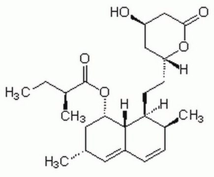 洛伐他汀 Lovastatin, CAS 75330-75-5, is an anti-hypercholesterolemic agent that inhibits the activity of 3-hydroxy-3-methylglutaryl coenzyme A (HMG-CoA) reductase.