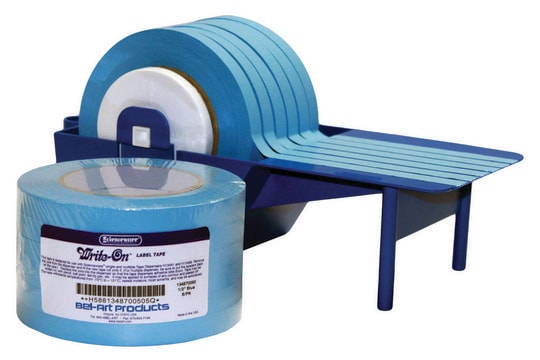 Bel-Art&#174; Write-on&#8482; Label Tape roll size 40&#160;yard, blue, width 1/2&#160;in., pk of 6