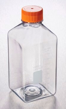 Corning&#174; 方形PET储物瓶 square clear PET, sterile, capacity 1000&#160;mL, screw cap, case of 24