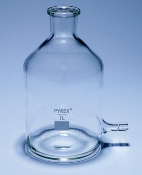 Pyrex&#174; Aspirator bottles with tubing side-arm and unground neck 500&#160;mL