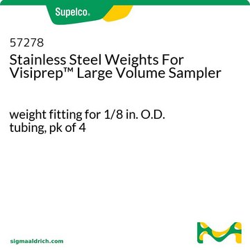 Stainless Steel Weights For Visiprep&#8482; Large Volume Sampler weight fitting for 1/8 in. O.D. tubing, pk of 4