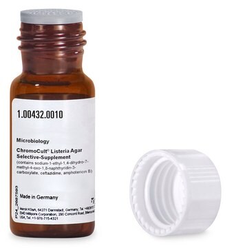 Suplemento seletivo de ágar para Listeria ChromoCult&#174; for Listeria spp., pkg of 10&#160;vials, for the preparation of ChromoCult&#174; Listeria agar (base)