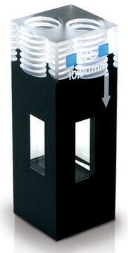 Hellma&#174; all-quartz cuvettes, Flow-through cells High Performance Quartz Glass, spectral range 200-2500 nm, pathlength 2.5x5&#160;mm, chamber volume 140&#160;&#956;L, 3 in 1: transmission, fluorescence, 2 optical path lengths