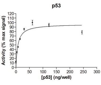 p53 Protein, 10 &#181;g Full length, recombinant human p53. N-terminal c-Myc, 6His-tagged. For use in Enzyme Assays. Functions as a substrate in ubiquitination assays.