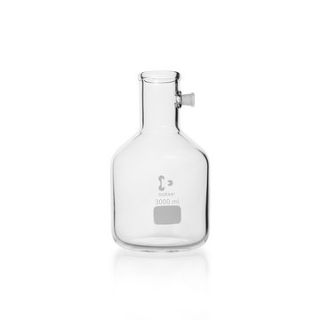 Duran&#174; Filtering Flasks And Bottles With Side-Arm Socket BOTTLE SHAPE FOR VACUUM USE