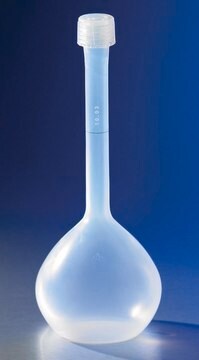 Corning&#174; reusable volumetric flask, Class A perfluoroalkoxy copolymer, size 25&#160;mL, with GL-18 screw cap