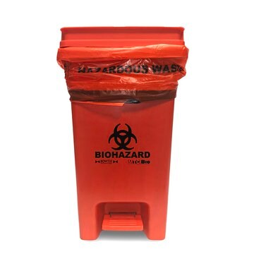 MTC&#8482; Bio BowTie&#8482; Floor standing Biohazard Bin With Lid W × L 25&#160;in. (64&#160;cm) × 35&#160;in. (89&#160;cm), capacity × L 12-14&#160;gal (45-52&#160;L)