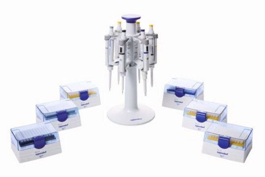 Eppendorf&#174; Research plus Pipettes with Carousel and epT.I.P.S.&#174; 0.1-2.5 / 0.5-10 / 2-20 / 10-100 / 20-200 / 100-1000 µL