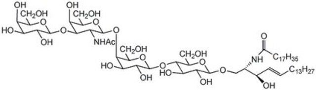 Gangliosid GM1, Asialo, menschliches Gehirn Gangliosides are highly purified sialic acid-containing glycolipids that are useful as markers of various cell types and antigens.