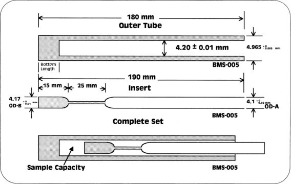 Shigemi 5 mm symmetrische NMR-Mikroröhrchenbaugruppe matched with CDCl3, bottom L 8&#160;mm