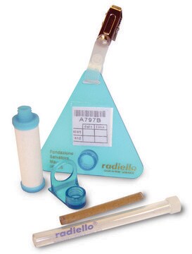 radiello&#8482; 1,3-Butadiene Starter Kit, Thermal Desorption pkg of 1 kit (2 RAD141 adsorbing cartridges and barcode labels, 1 RAD1202 yellow diffusive body, 1 RAD121 triangular support plate, 1 instruction sheet)