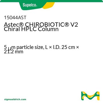 Astec&#174; CHIROBIOTIC&#174; V2 Chiral HPLC Column 5&#160;&#956;m particle size, L × I.D. 25&#160;cm × 21.2&#160;mm