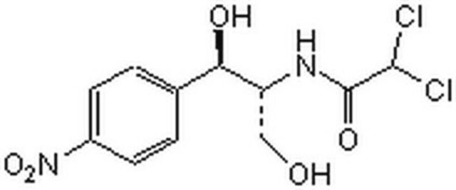 氯霉素，大包装 Chloramphenicol, CAS 56-75-7, is a synthetic bacteriostatic antibiotic that inhibits the translation of RNA by blocking the peptidyltransferase reaction on ribosomes.