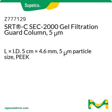 SRT&#174;-C SEC-2000 Gel Filtration Guard Column, 5 &#956;m L × I.D. 5&#160;cm × 4.6&#160;mm, 5&#160;&#956;m particle size, PEEK