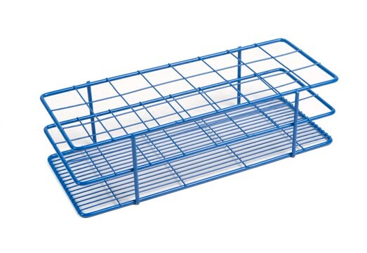 Coated Wire Tube Rack to hold, 24 x 35-40 mm tubes, blue