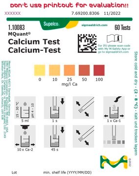 钙测试 colorimetric, 10-100&#160;mg/L (Ca2+), MQuant&#174;