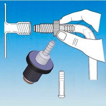 Ace-Safe&#174; tubing connector, UHDPE #15 to 1/2 in. I.D. tubing