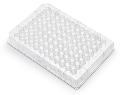 Piastre Multiscreen&#174; a 96 pozzetti, fondo pieno flat bottom clear polystyrene plate, non-sterile, pkg of 40&#160;plates, high binding surface