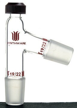 Synthware&#8482; distilling adapter with compression cap joint: ST/NS 24/40, side arm angle: 75 deg