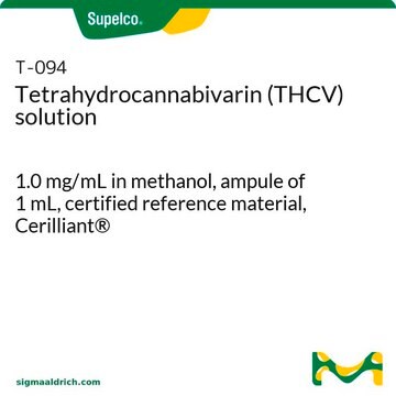 Tetrahydrocannabivarin (THCV) solution 1.0&#160;mg/mL in methanol, ampule of 1&#160;mL, certified reference material, Cerilliant&#174;