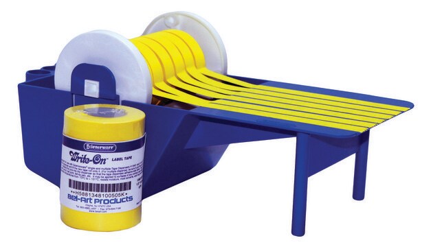 Bel-Art&#174; Write-on&#8482; Label Tape roll size 15&#160;yard, yellow, width 1/2&#160;in., pk of 6